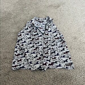 Kerrits Men's Horse Pattern Shirt - Black and White